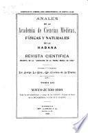 Libro Anales de la Academia de ciencias medicas, físicas y naturales de la Habana