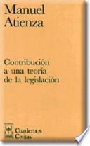 Libro Contribución a una teoría de la legislación