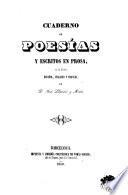 Cuaderno de poesías y escritos en prosa en los idiomas español, italiano y frances