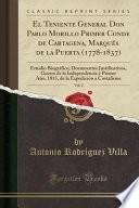 Libro El Teniente General Don Pablo Morillo Primer Conde de Cartagena, Marqués de la Puerta (1778-1837), Vol. 2