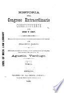 Historia del Congreso extraordinario constituyente de 1856 y 1857