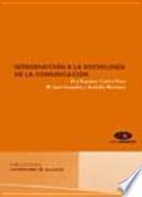 Libro Introducción a la sociología de la comunicación