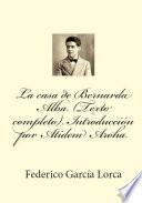 Libro La casa de Bernarda Alba. (Texto completo). Introduccion por Atidem Aroha.