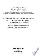 Libro La participación de los trabajadores en las sociedades anónimas y cooperativas europeas