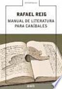 Libro Manual de literatura para caníbales