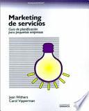 Libro Marketing de Servicios: Guia de Planificacion Para Pequenas Empresas