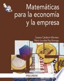 Libro Matemáticas para la economía y la empresa