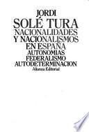 Libro Nacionalidades y nacionalismos en España