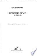 Nietzsche en España, 1890-1970
