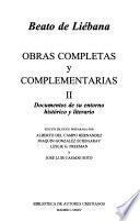 Libro Obras completas y complementarias de Beato de Liébana. II: Documentos de su entorno histórico y literario