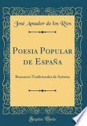 Libro Poesia Popular de España