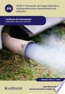 Libro Prevención de riesgos laborales y medioambientales en mantenimiento de vehículos. TMVL0509
