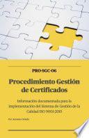 Libro SGC-08 Procedimiento Gestión de Certificados