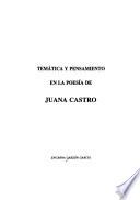 Libro Temática y pensamiento en la poesía de Juana de Castro