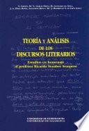 Libro Teoría y análisis de los discursos literarios