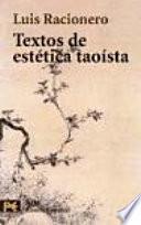 Libro Textos de estética taoísta