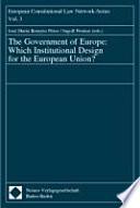 Libro The Government of Europe